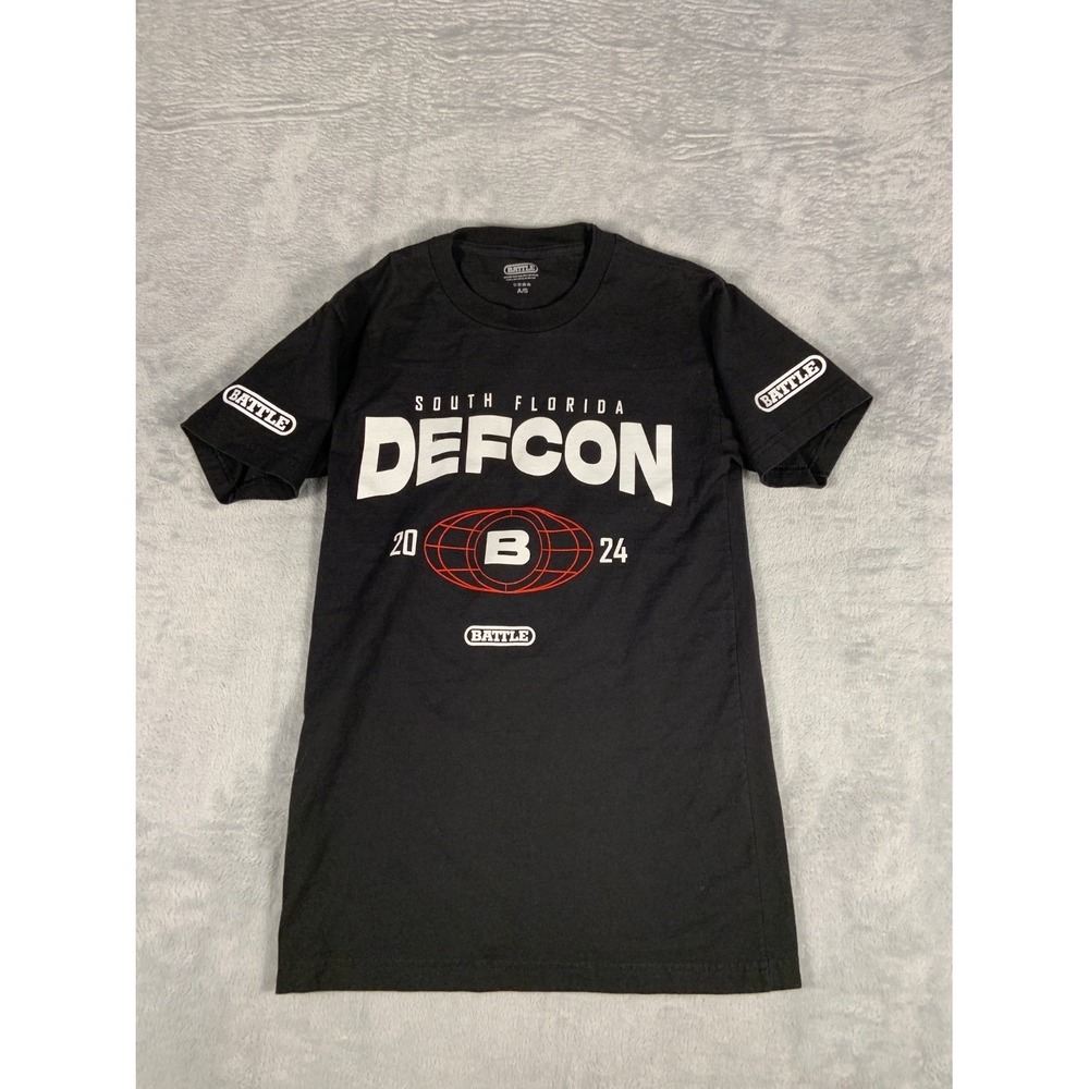 Battle South Florida Defcon 2024 Punisher Skull Mens S Black T-Shirt Men